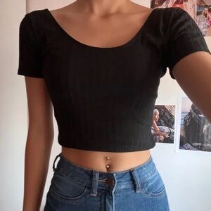 American Eagle AE Seamless Crop Tee